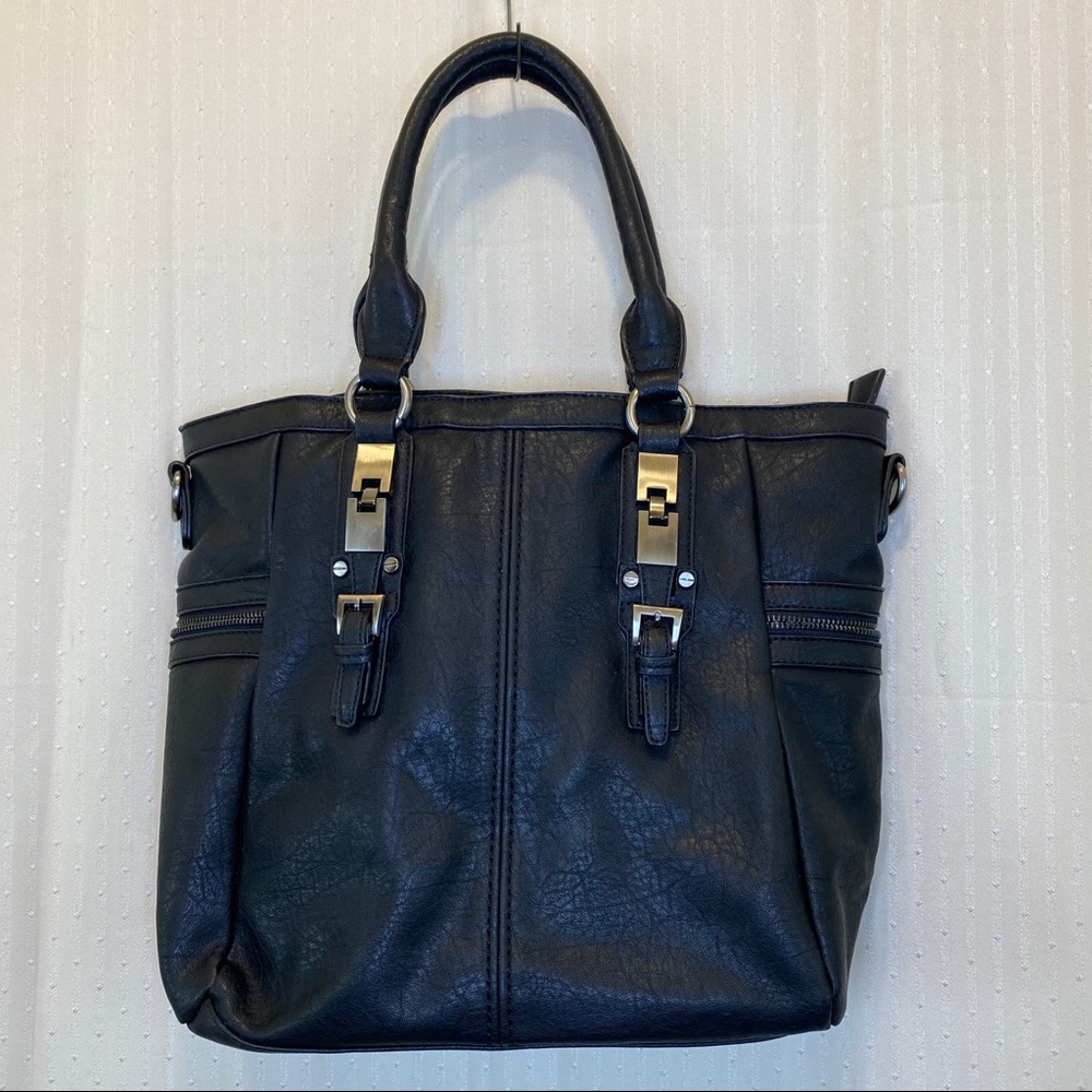 Diophy black shoulder tote